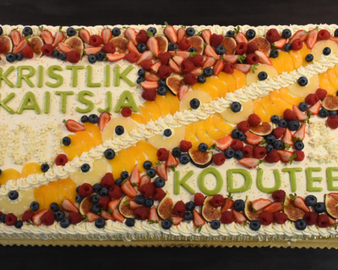 EMK ajakirjanduse juubelipidu. Juubelitort. Foto Üllas. Tankler.