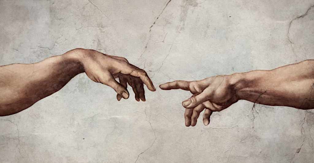 Michelangelo. Aadama loomine. Fragment