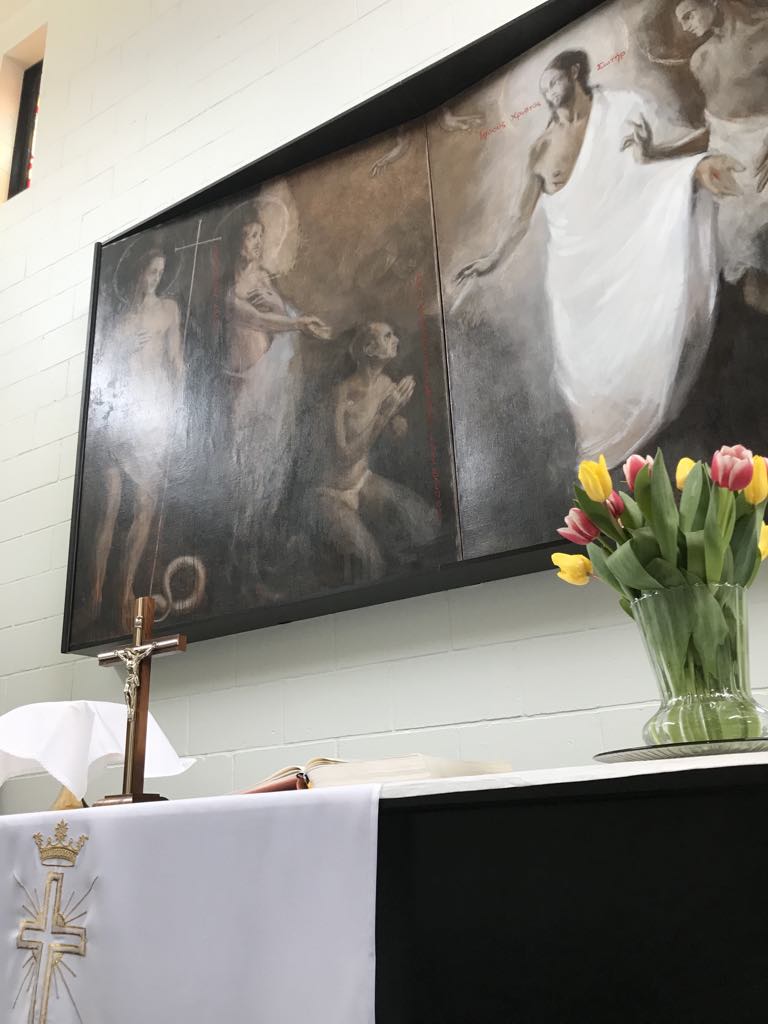 Tartu vangla altar ülestõusmispühade teenistuse
ootuses. Foto: Maire Latvala